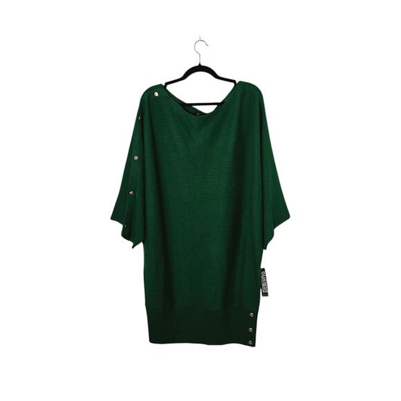 New York & Company Sweaters - New York & Co Womens NWT Tunic Sweater Size Large Green Bat Wing Preppy
